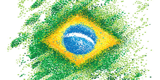 This is an artistic image of the Brazilian flag.
