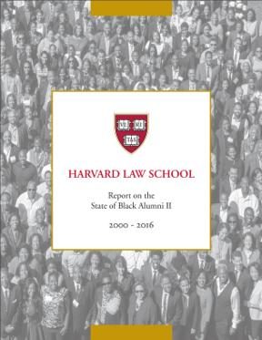 Cover a report with the Harvard shield and the title.