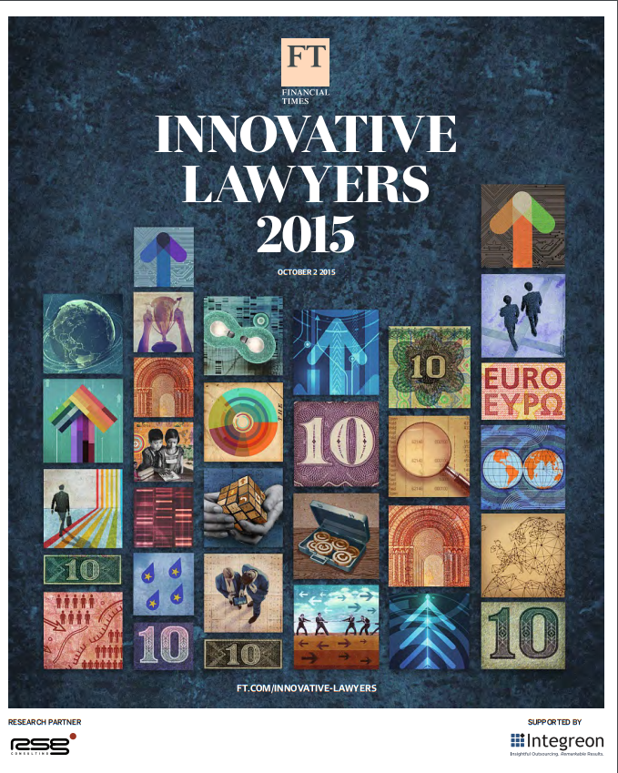 Financial Times - Innovative Lawyers 2015 cover. 
