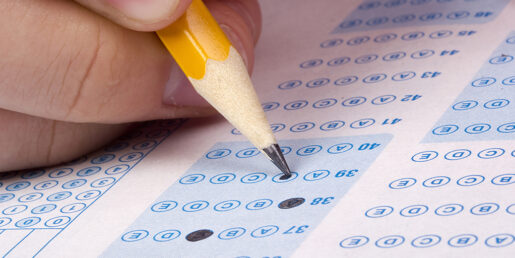 Image of pencil bubbling in choices on a standardized exam