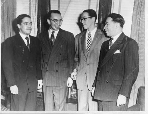 Image above of four prominent Black lawyers (from left to right): J. Ernest Wilkins Jr., John Robinson Wilkins, Julian Wilkins, and J. Ernest Wilkins Sr.