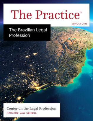 The Practice from Sept/Oct 2018 on The Brazilian Legal Profession shows a picture of Brazil from space.