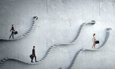 People climb different ladders.